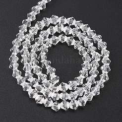 Chapelets de perles en verre bicone d'imitation de cristal autrichien&nbsp;LS-GLAA-F029-4x4mm-13