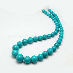 Fili di perline graduate rotonde in howlite naturale&nbsp;X-G-N0132-08