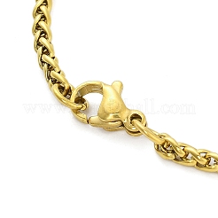 Constellation 304 нержавеющая сталь микропаве прозрачный кубический цирконий пшеница цепочка кулон ожерелья для женщин мужчин&nbsp;LS-NJEW-U007-01K