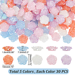 150шт 5 цвета пластиковые бусины KY-PH0001-67