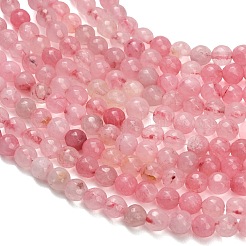 Brins de perles teintes en quartz rose naturel&nbsp;G-B046-07-8mm-01