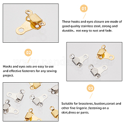 60 комплект 2-х цветных латунных застежек для брюк KK-CP0001-06