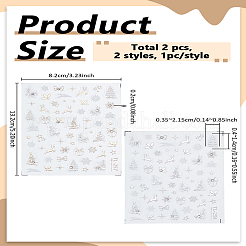 2 лист 2 стилей рождественских наклеек для нейл-арта с домашними животными&nbsp;MRMJ-LP0002-86