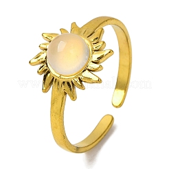 Кольца из натурального смешанного камня RJEW-Q822-52G