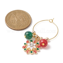 Encantos de copa de vino de esmalte de aleación de tema navideño&nbsp;AJEW-JO00194