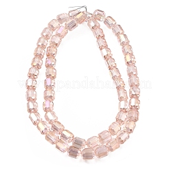 Perles de verre transparentes en forme de colonne&nbsp;EGLA-A043-02-AB06