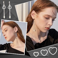 Kit per la creazione di orecchini a goccia con cuore fai da te&nbsp;DIY-UN0003-07