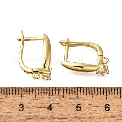 Покрытие стойки латунь микропаве фианит серьги обручи&nbsp;EJEW-H143-12G