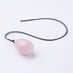 Diy naturelle quartz rose pendentif colliers faisant&nbsp;NJEW-P201-01