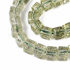 Хрустящие прозрачные стеклянные бусины нити GLAA-N062-6mm-02