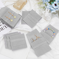 Двусторонние мешочки из искусственной замши с клапаном для украшений&nbsp;LS-TP-WH0007-09A