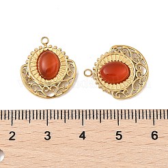 Подвески из натурального сердолика (окрашенные и нагретые) STAS-P380-19G-02