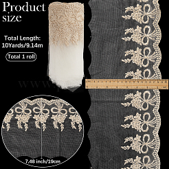 10 ярд полиэстеровой цветочной вышивки кружевной отделки OCOR-GF0004-88