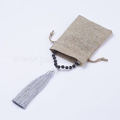 Нейлон кисточкой подвесные ожерелья NJEW-JN02062