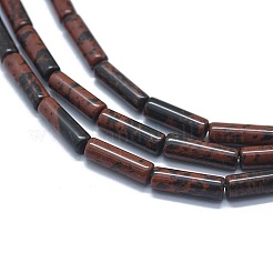 Натурального красного дерева обсидиана бисер нитей G-F631-D01