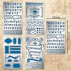 4шт 4 трафарета для резки нержавеющей стали DIY-BC0003-45