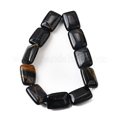 Нити бусин из натурального крашеного синего тигрового глаза G-S386-A07