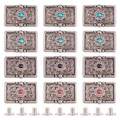 16 шт. 4-х цветные декоративные заклепки из сплава BUTT-SW0001-03