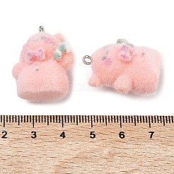 Флокированные подвески из непрозрачной смолы&nbsp;RESI-F064-A15