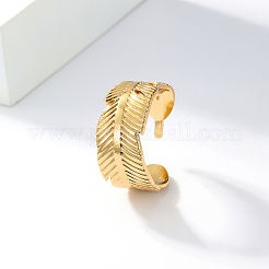 Стильные этнические манжеты из нержавеющей стали Leaf 201 UG5209