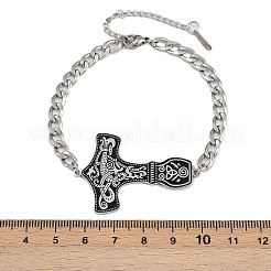 Браслеты из нержавеющей стали 304 с эмалированными звеньями BJEW-P356-01B-P