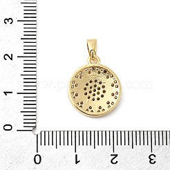 Pendentifs avec zircon cubiques à micro-pavés en laiton&nbsp;KK-G542-05G-02
