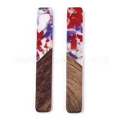 Большие подвески из прозрачной смолы и орехового дерева RESI-TAC0017-70-C01