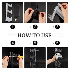 3-уровневые прозрачные акриловые держатели для игровых контроллеров ODIS-WH0002-09