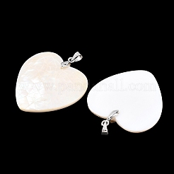 Натуральный белый подвески оболочки сердца KK-C135-09A