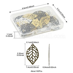 100 шт. железные филигранные подвески-соединители IFIN-FS0001-61