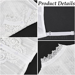 Съемная хлопковая рубашка женская накладной воротник AJEW-WH20054-049B