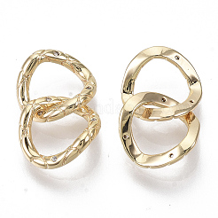 Латунь микро проложить кубического циркония соединительные кольца&nbsp;KK-N232-32-NF