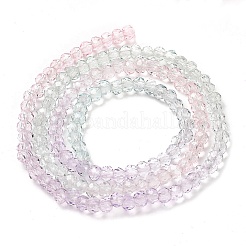 Fili di perline in vetro verniciato trasparente&nbsp;LS-DGLA-A034-T1mm-A23