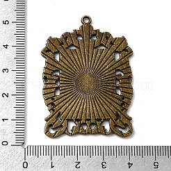 Прямоугольник тибетский стиль сплава сеттинги большой кулон кабошон&nbsp;PALLOY-K109-77AB-NR