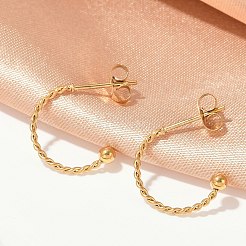 Серьги-гвоздики из нержавеющей стали 201&nbsp;EJEW-C131-06G