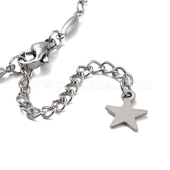 Impostazioni per bracciale a maglie in acciaio inossidabile 201 anti-appannamento adatte per cabochon&nbsp;MAK-K023-01E-P