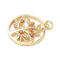 Латунные микро проложить кубического циркония подвески KK-D357-35G