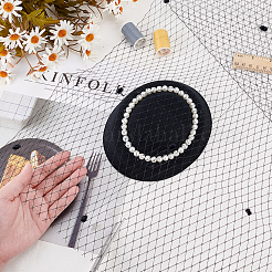 Сетка для свадебной фаты из полиэстера с синельным краем AJEW-WH0471-103C-04