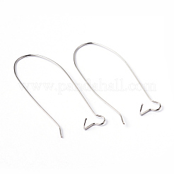 Серьги-кольца из латуни платинового цвета X-EC221-4NF