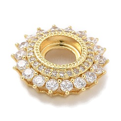 Стойка покрытие латунь микропаве прозрачный кубический цирконий кабошон соединительные настройки KK-L224-027G-01