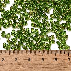 Spray bemalte Glasperlen&nbsp;SEED-F005-07A-01