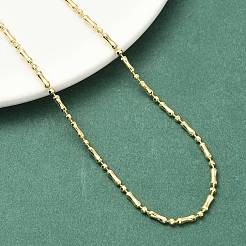 Женские ожерелья из латунных звеньев в форме собачьей косточки диаметром 2 мм NJEW-K271-17G