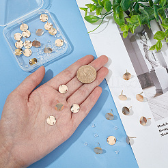 30 шт. латунные серьги-гвоздики KK-DC0001-27