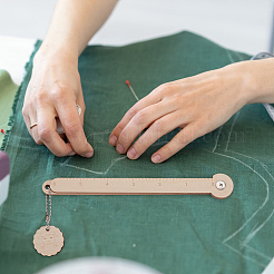 Набор деревянных вязаных штабелируемых линеек из проволоки HJEW-FG00010