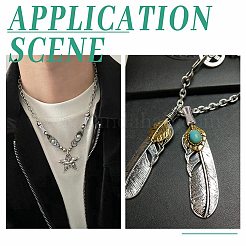 80 шт. 4 стиля 201 бусины из нержавеющей стали STAS-AR0002-57