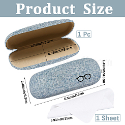 Étui à lunettes ovale en polyester (1 pièce)&nbsp;AJEW-CN0007-32B
