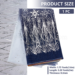 Полиэстеровый узор со снежинками&nbsp;AJEW-WH0314-911B