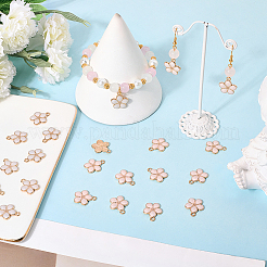 30шт подвески из эмалированного сплава с покрытием из светлого золота&nbsp;ENAM-SC0006-75B