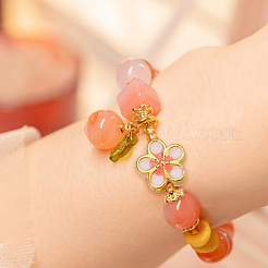 42шт 7 стиля сплава эмали европейские бусины ENAM-GO0001-17