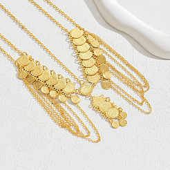 Роскошный элегантный латунный ближневосточный Рамадан классическая монета кисточка кулон лицо цепочка аксессуары для волос ювелирные изделия для женщин MX8477